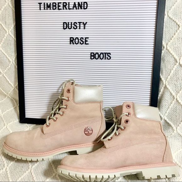 dusty rose timberlands